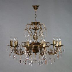 Фото 8888/10 PB Leaf crystal Люстра