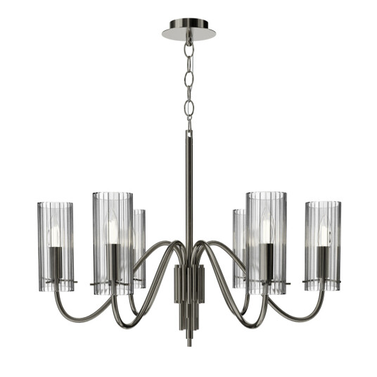 Фото SL2005.103.06 Светильник подвесной ST-Luce никиль/прозрачный E14 6*40W САНТОРИ