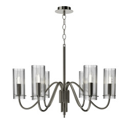 Фото SL2005.103.06 Светильник подвесной ST-Luce никиль/прозрачный E14 6*40W САНТОРИ