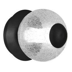 Фото SL6120.401.01 Светильник настенный ST-Luce Черный/Прозрачное кракелированное стекло LED 1*8,5W 3000K ПИК