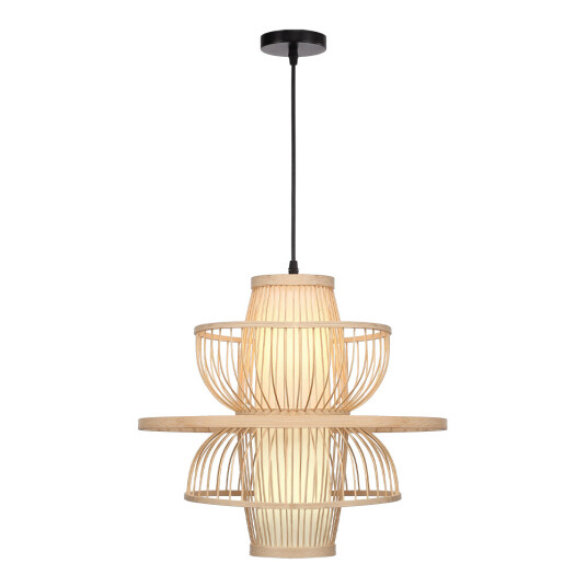 Фото SL6241.513.01 Светильник подвесной ST-Luce Древесный/Белый E27 1*40W АЛЬМА