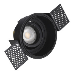 Фото ST262.408.01 Св-к встр. Черный GU10 1*50W IP20 D91,5xH5,2 220V Без ламп Встраиваемые светильники