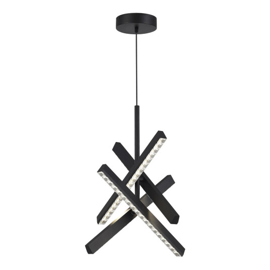 Фото SL1018.413.04 Светильник подвесной ST-Luce черный/прозрачный LED 1*43W 4000K ЭВКЛИДИК