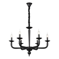 Фото SL1114.403.06 Люстра подвесная ST-Luce Черный E14 6*40W ФОРТЕЗА