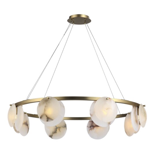 Фото utsenka-SL1520.303.08 Светильник подвесной ST-Luce Латунь/Алебастр G9 8*5W 4000K КЛАЙМ