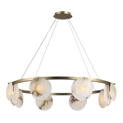 Фото utsenka-SL1520.303.08 Светильник подвесной ST-Luce Латунь/Алебастр G9 8*5W 4000K КЛАЙМ