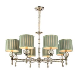 Фото SL1121.103.08 Люстра подвесная ST-Luce Никель/Оливковый E14 8*40W ОЛЕО