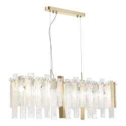 Фото SL1636.203.08 Люстра подвесная ST-Luce Золотистый/Белый, Золотистый E14 8*40W СКОЛАРЕ