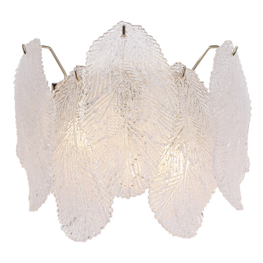 Фото SL6135.201.02 Светильник настенный ST-Luce золотистый/прозрачный, янтарный G9LED 2*5W ЛАЙТА