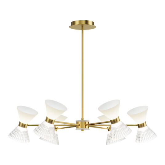 Фото SL2004.303.12 Светильник подвесной ST-Luce латунь/прозрачный, белый, латунь G9 LED 12*5W СПИРИТ